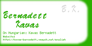 bernadett kavas business card